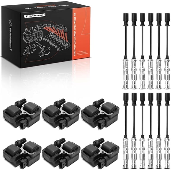 A-Premium 6 Ignition Coils with 12 Wire Compatible with Chrysler Crossfire 2004-2008 V6 3.2L & Mercedes-Benz C240 C280 C320 C32 E320 CLK320 ML320 ML350 SLK320 SLK32 1998-2005