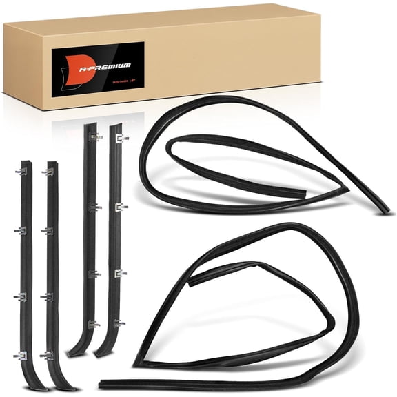A-Premium 6PCS Door Seal Strip & Window Molding Trim Weather Stripping Kit Compatible with Chevrolet Express 1500 2500 3500 Astro G10 G20 G30 LLV Lumina APV P10 P20 P30 & GMC Savana 3500 G15