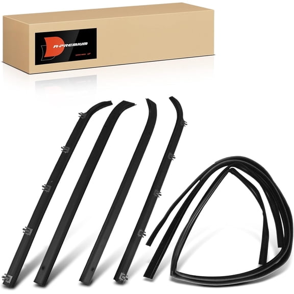 A-Premium 6PCS Door Seal Strip & Window Molding Trim Weather Stripping Kit Compatible with Ford F-100 F100 1980-1983, F-150 F150 F-250 F250 F-350 F350 Bronco 1980-1986, Left & Right, Inner & Outer
