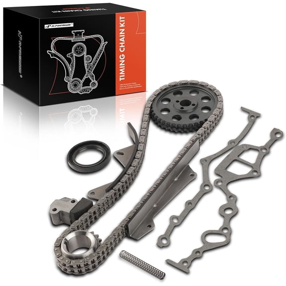 A-Premium 6PCS Engine Timing Chain Kit Compatible with Nissan Pathfinder 1987-1988, 720 1984-1986, D21 1986-1988, Van 1987-1988 - SOHC, 2.4L, Replace# 13024U8000, 1307021002