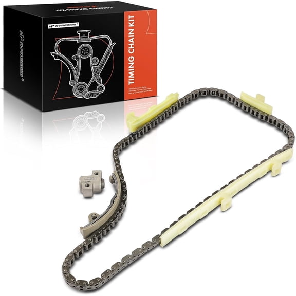 A-Premium 6PCS Engine Timing Chain Kit W/Tensioner & Guide Compatible with Chevrolet, Buick, Oldsmobile & Pontiac - Malibu 1997-1999, Cavalier, Skylark, Achieva, Alero, Grand Am, Sunfire - L4 2.4L