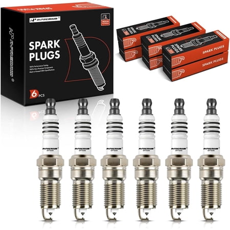 A-Premium 6PCS Iridium Platinum Spark Plugs Compatible with Buick, Chevrolet, Ford, GMC & Mazda Vehicles - Regal, Equinox, Impala, Ranger, Sierra, Tribute - 1988-2008, 3.1L-4.3L