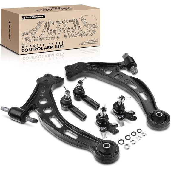 A-Premium 6Pcs Front Lower Control Arm and Ball Joint Assembly Outer Tie Rod End Compatible with Toyota Avalon 1997-1998 Camry Lexus ES300 1997-2001 RX300 1999-2003