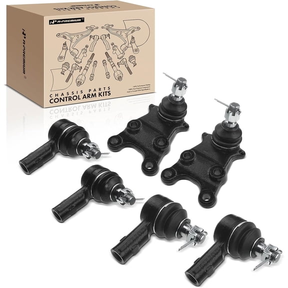 A-Premium Set of 6, Front Lower Ball Joint, Inner Outer Tie Rod End, Compatible with Acura SLX 1996-1999, Isuzu Trooper 1995-2002, VehiCROSS 1999-2001