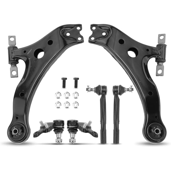 A-Premium 6Pcs Front Suspension Kit Lower Control Arm and Ball Joint Assembly Outer Tie Rod End Compatible with Lexus ES330 2004-2006 & Toyota Camry 2004-2006, Solara 2004-2008