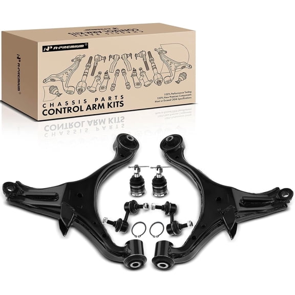 A-Premium 6Pcs Front Suspension Kit Lower Control Arm Ball Joint Sway Bar Link Stabilizer Link Compatible with Honda Civic 2001 2002 2003 2004 2005