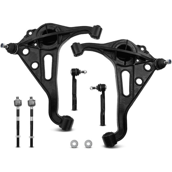 A-Premium 6Pcs Front Suspension Kit, Lower Control Arm and Ball Joint Assembly, Outer Tie Rod End, Sway Bar Link, Compatible with Mazda 3 2007-2009