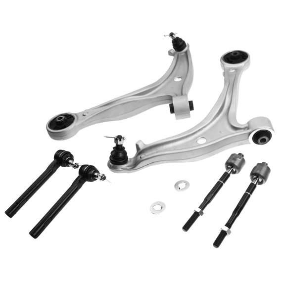 A-Premium 6Pcs Front Suspension Kit Lower Control Arms and Ball Joints Assembly Inner and Outer Tie Rod Ends Compatible with Honda Odyssey 2005-2010