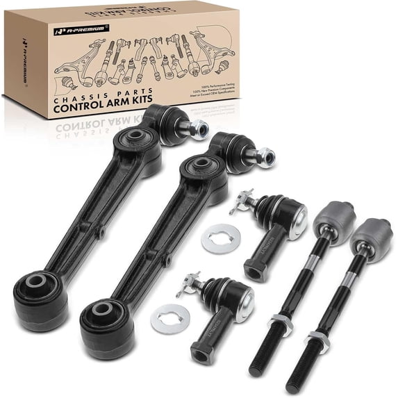 A-Premium 6Pcs Front Suspension Kit Lower Forward Control Arm and Ball Joint Assembly Tie Rod End Compatible with Dodge Avenger Chrysler Sebring 1995-2000 Eagle Talon Mitsubishi Eclipse Galant