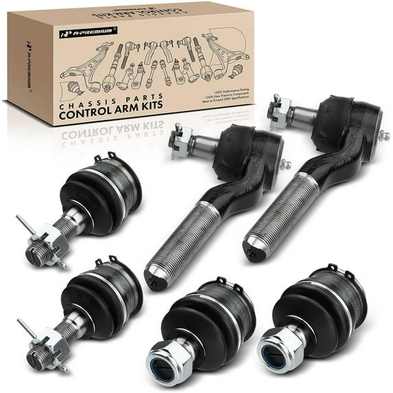 A-Premium 6Pcs Front Suspension Kit Outer Tie Rod End Ball Joint Compatible with Ford F-250 1985-1994 4WD