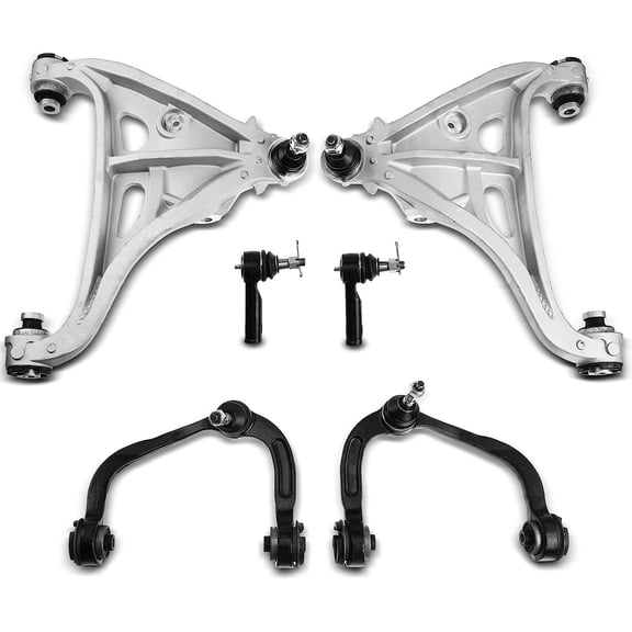 A-Premium 6Pcs Front Suspension Kit Upper Lower Control Arm and Ball Joint Assembly Tie Rod End Compatible with Ford F-150 2004-2008 Lincoln Mark LT 2006-2008