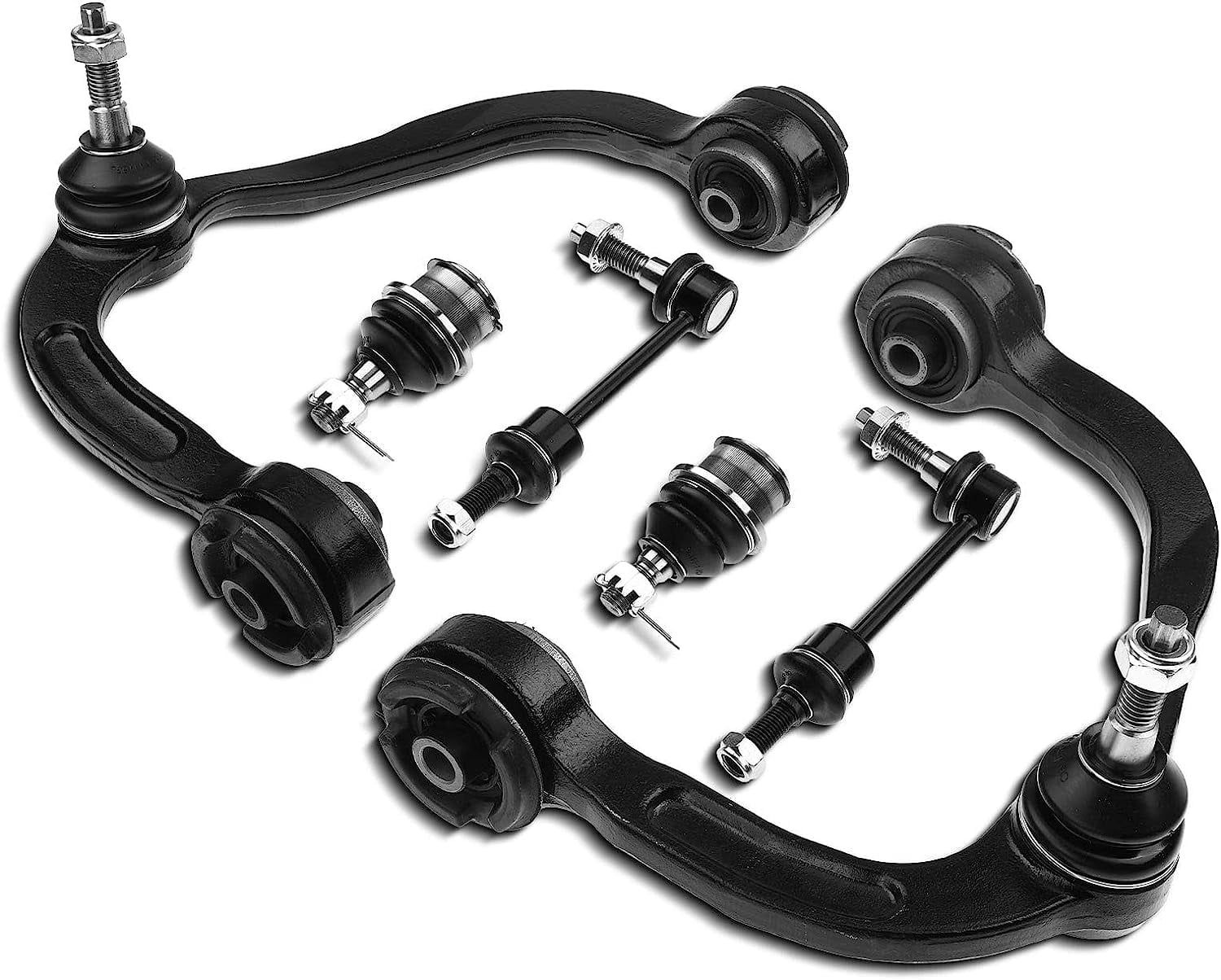 APremium 6Pcs Front Upper Control Arm and Ball Joint Assembly Sway Bar