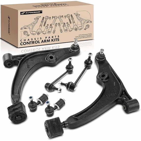 A-Premium 6Pcs Front and Rear Suspension Kit Lower Control Arm and Ball Joint Assembly Sway Bar Link Compatible with Suzuki Esteem 1998-2002