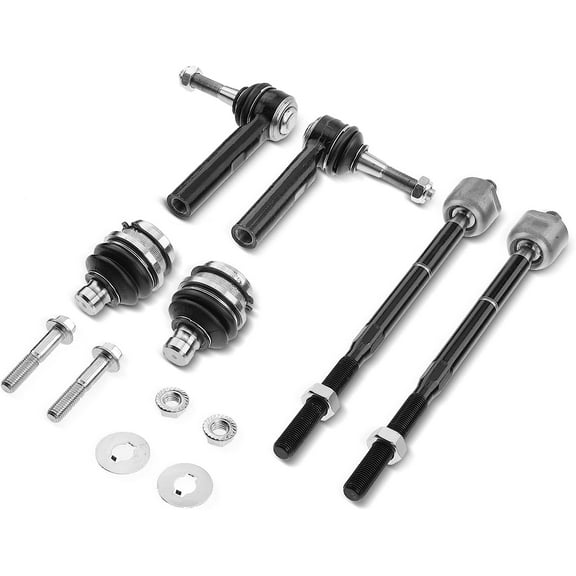 A-Premium 6Pcs Inner Outer Tie Rod End Front Lower Ball Joint Compatible with Jeep Compass Patriot 2007-2017 Dodge Caliber 2007-2012