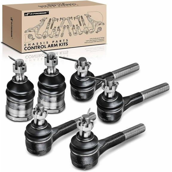 A-Premium 6Pcs Inner and Outer Tie Rod Ends Front Upper Ball Joints Compatible with Dodge Ram 1500 2500 Van B100 B150 B200 B250 B1500 B2500 D100 D150 D200 D250 Ramcharger Plymouth