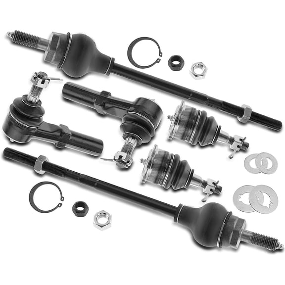 A-Premium 6Pcs Suspension Kit, Front Upper Ball Joint, Inner Outer Tie Rod End, Compatible with Chevrolet Express 2500 3500 2003-2019 Express 4500 2009-2017 GMC Savana 2500 3500 4500