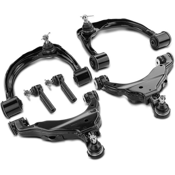 A-Premium 6Pcs Suspension Kit, Front Upper Lower Control Arm with Ball Joint, Outer Tie Rod End, Compatible with Toyota 4Runner 2003-2009 FJ Cruiser 2007-2009 Lexus GX470 2003-2009