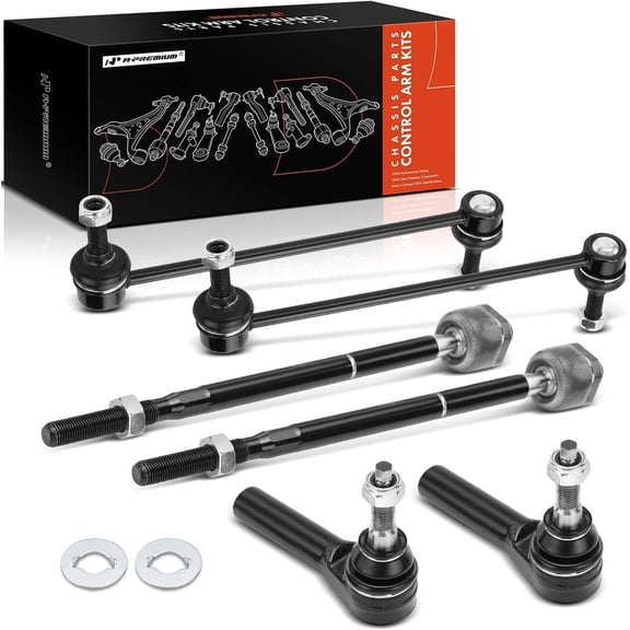 A-Premium 6Pcs Suspension Kit, Sway Bar Link, Inner Outer Tie Rod End, Compatible with Ford Mustang 2011 2012 2013 2014 3.7L 5.0L 5.4L 5.8L