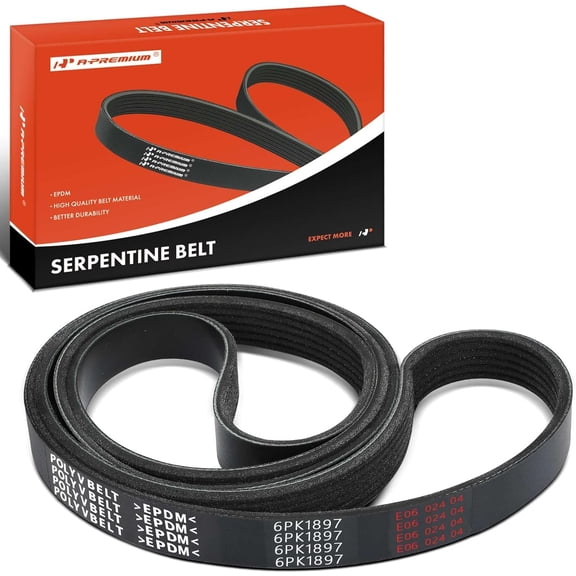 A-Premium 74.78 In Engine Serpentine Belt Compatible with Chevy GMC Kia Cadillac Daewoo Mack & Pontiac Cars - Silverado Tahoe Suburban Sierra Yukon Sorento Sedona K900 Escalade ESV & More