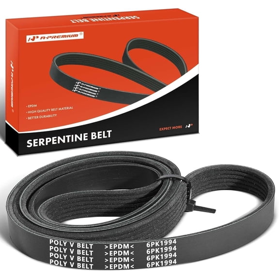 A-Premium 78.47 Inch Engine Serpentine Drive Belt Compatible with Ford Chevrolet GMC Jeep BMW Cadillac Lincoln Mercury Pontiac Cars - F-100 Silverado Explorer Mustang Sierra Express