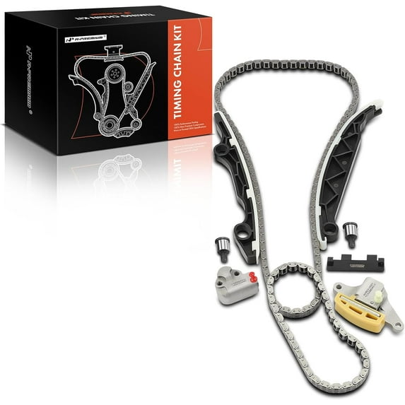 A-Premium 7PCS Engine Timing Chain Kit W/Tensioner & Guide Compatible with Nissan - Altima 2010-2013, Rogue 2010-2013, Rogue Select 2014-2015 - L4 2.5L - Replace# 150411JB0A, 13085JA00A