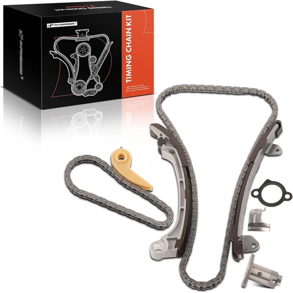A-Premium 8-PC Engine Timing Chain Kit Compatible with Toyota Camry 2002-2011, RAV4 2001-2008, Corolla 2009-2012, Highlander, Matrix & Scion tC, xB & Lexus HS250h & Pontiac Vibe - DOHC, L4 2.0L 2.4L