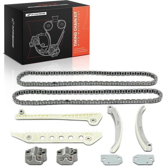 A-Premium 8-PC Engine Timing Chain Kit with Tensioner & Guide Compatible with Ford & Mercury Cars - F-150 F-250 97-99, Mustang 99-04, Expedition, E-150 Econoline, Crown Victoria, Grand Marquis