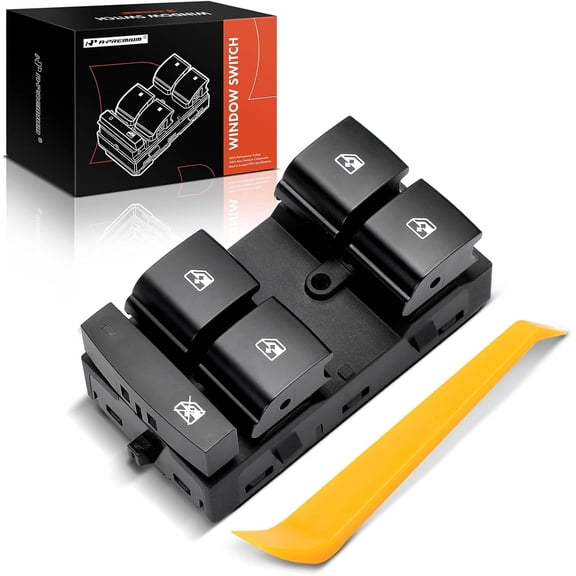 A-Premium 8-Pin Master Power Window Switch Compatible with Chevrolet Cruze 2016-2019, Trax 2020-2022 & Buick Encore 2020-2022, Front Left Driver Side