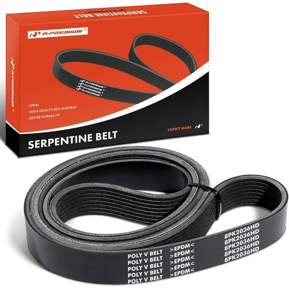 A-Premium 80.17 Inch Heavy-Duty Serpentine Drive Belt Compatible with Mercedes-Benz, Freightliner & International Harvester Cars - GL320 2007, ML320 R320 2007-2008, MT45 2010, 7400 2003 2007