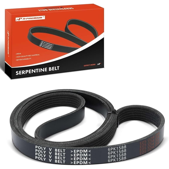 A-Premium 80.2 Inch Engine Serpentine Drive Belt Compatible with Jeep Compass 2007-2017, Patriot 2007-2017 & Chevrolet Corvette & Dodge Caliber & Isuzu Trooper & Toyota GR86 & Mercury & Ford