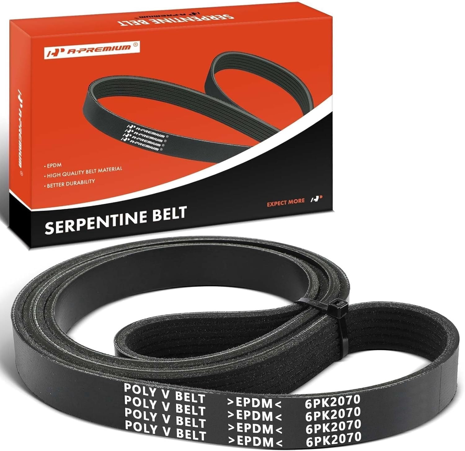 A-Premium 81.54 Inch Serpentine Drive Belt Compatible with Jeep Dodge Ford Chevrolet Nissan Chrysler Subaru Toyota Suzuki Cadillac Mercury Olds Plymouth Pontiac Scion & Volkswagen Cars
