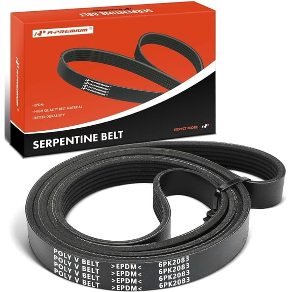 A-Premium 81.96 Inch Serpentine Drive Belt Compatible with Jeep, Dodge, Chrysler, AMC, Isuzu, Land Rover & Oldsmobile Cars - Wrangler, Cherokee, Comanche, Charger, Durango, Challenger, 300, Spirit
