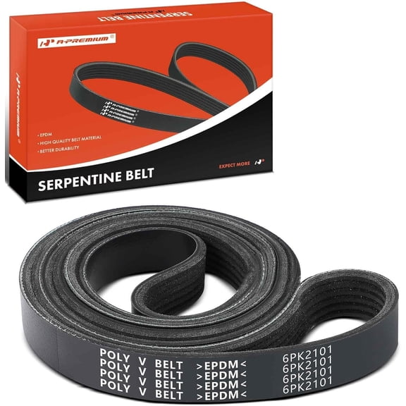 A-Premium 82.72 In Engine Serpentine Belt Compatible with Ford, Jeep, Dodge, Chrysler, Cadillac, Lexus & Mazda Cars - Escape, Focus, Grand Cherokee, Charger, Durango, Challenger, 300, CTS, GS460