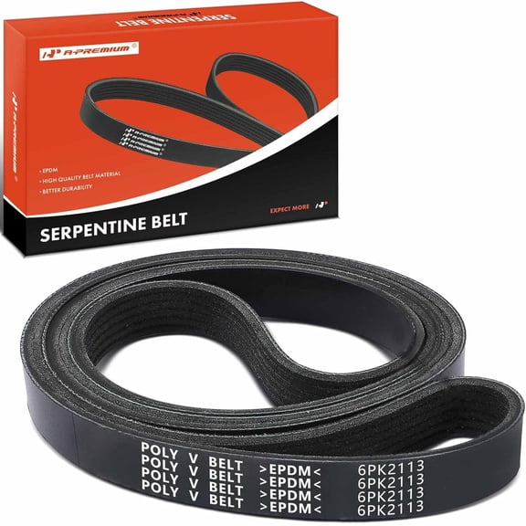 A-Premium 83.19 In Engine Serpentine Belt Compatible with Ford, Chevy, Honda, Porsche, Buick, Cadillac, Mercury, Pontiac & Mack Cars - F-150, Focus, Camaro, HRV, 911, Boxster, Cayman, Lucerne, DTS