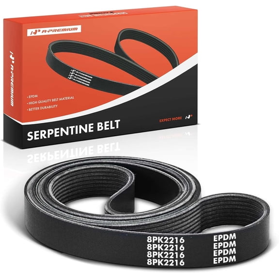 A-Premium 87.23 In Engine Serpentine Belt Fit For International Harvester 4400 2017-2019, 4400LP 2019, MV607 2020-2022 & Oshkosh Motor Truck Co. S 2004-2011 & Freightliner FL112 2003-2004, FS65
