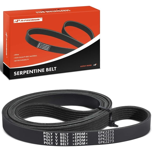A-Premium 89.56 In Engine Serpentine Belt Compatible with Ford, Jeep, Land Rover, Dodge, Lexus, Mercury, Freightliner & Mazda Cars - F150, F250, F350, Escape, Taurus, Ranger, Cherokee, Range Rover