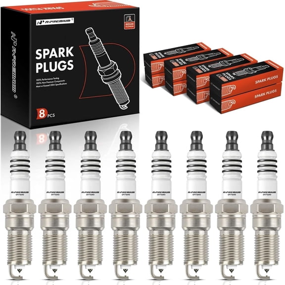 A-Premium 8PCS Iridium Platinum Spark Plugs Compatible with Cadillac, Chevrolet, Ford, GMC & Lincoln Vehicles - Deville, C1500, Impala, Silverado 1500, Yukon - 1988-2010, 4.1-8.1L