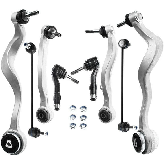 A-Premium 8Pc Front Suspension Kit Control Arm Sway Bar Outer Tie Rod Compatible with BMW E60 525i 528i 530i 535i 545i 550i 2004-2010