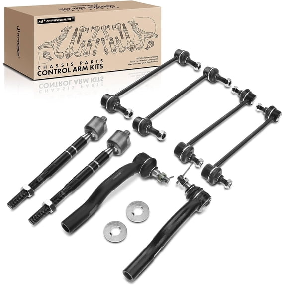 A-Premium 8Pcs Front Rear Suspension Kit Inner Outer Tie Rod End Sway Bar Link Stabilizer Link Compatible with Toyota Camry 2007-2011 L4 2.4L ELECTRIC/GAS