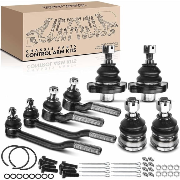 A-Premium 8Pcs Front Suspension Kit Inner Outer Tie Rod End Ball Joint Compatible with Nissan D21 1986-1994 Pickup 1995-1997 RWD