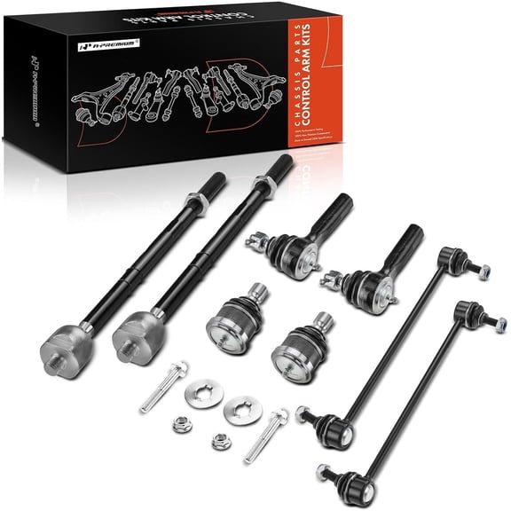 A-Premium 8Pcs Front Suspension Kit, Sway Bar Link Lower Ball Joint Inner Outer Tie Rod End, Compatible with Ford Escape, Mazda Tribute, Mercury Mariner, 2008-2009