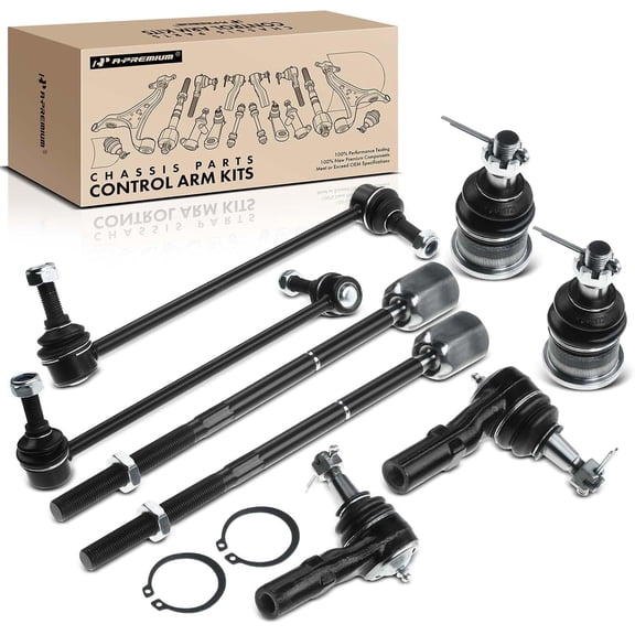 A-Premium 8Pcs Front Suspension Kit Stabilizer Bar Link Tie Rod End Ball Joint Compatible with Ford Taurus 1996-2007 Mercury Sable 1996-2005 3.0L