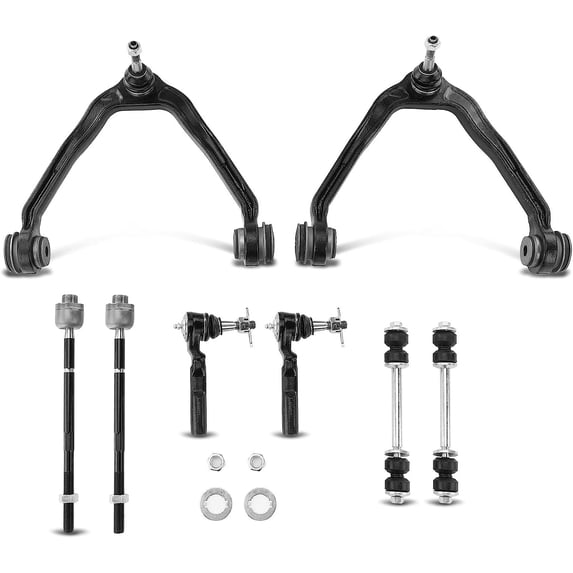A-Premium 8Pcs Front Suspension Kit Upper Control Arm and Ball Joint Assembly Sway Bar Link Tie Rod End Compatible with Chevrolet Silverado 1500 Classic GMC Sierra 1500 Classic
