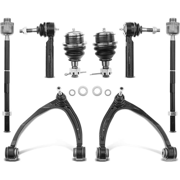 A-Premium 8Pcs Front Suspension Kit Upper Control Arm Ball Joint Tie Rod End Compatible with Chevrolet Silverado 1500 2007-2013 Tahoe Suburban Avalanche GMC Sierra Yukon Cadillac Escalade
