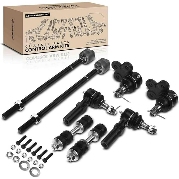 A-Premium 8Pcs Front Sway Bar Links Tie Rod Ends Lower Ball Joints Compatible with Buick LeSabre Riviera Park Avenue Cadillac DeVille Pontiac Bonneville Oldsmobile Aurora