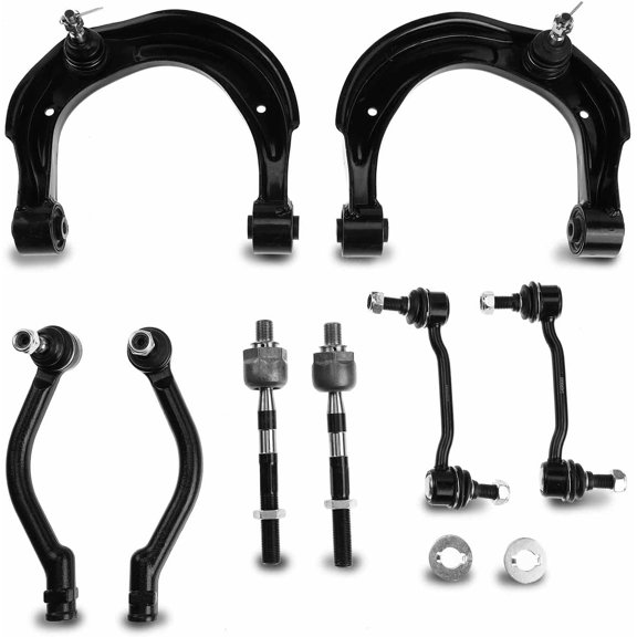 A-Premium 8Pcs Front Upper Control Arm and Ball Joint Assembly Sway Bar Link Tie Rod End Compatible with Hyundai Sonata 2006-2010 Azera 2006-2011
