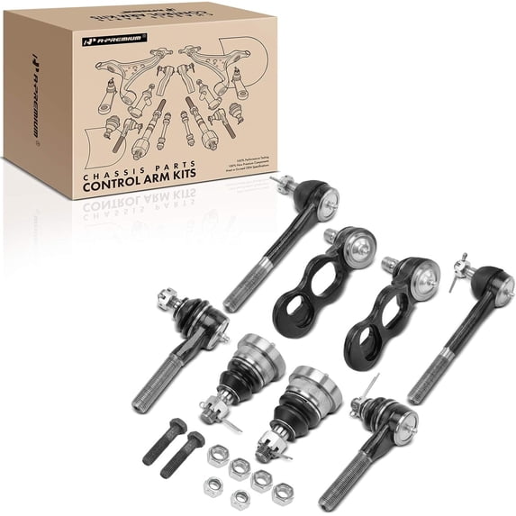 A-Premium 8Pcs Suspension Kit Inner Outer Tie Rod End Ball Joint Compatible with Ford Crown Victoria Lincoln Town Car Mercury Grand Marquis 1995-2002