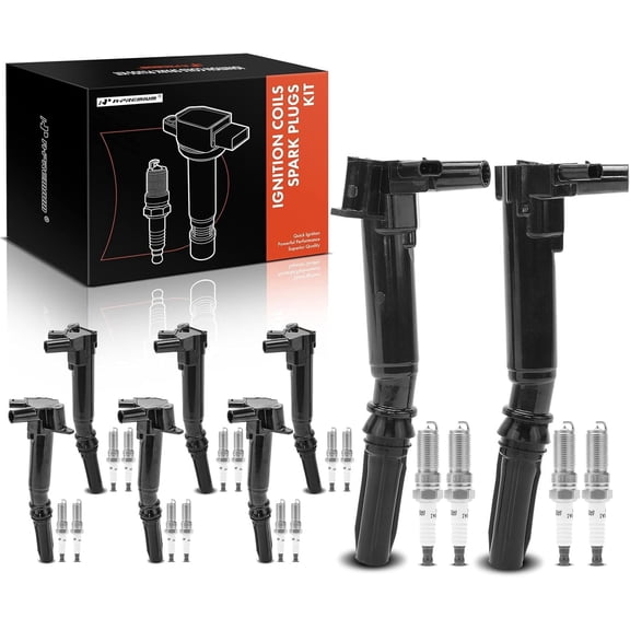 A-Premium 8x Ignition Coil Pack and 8x Iridium Spark Plugs Compatible with Ford F-250 Super Duty 2018-2020, F-350 Super Duty 2018-2020, E-350 Super Duty 2018-2019, E-450 Super Duty 2019, 6.2L