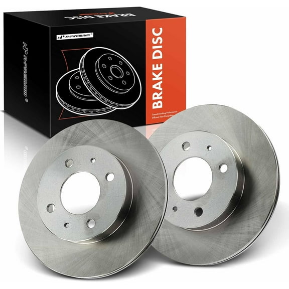 A-Premium 9.48 inch (240.8mm) Front Vented Disc Brake Rotors Compatible with Select Hyundai Models - Accent 2000 2001 2002, 2-PC Set