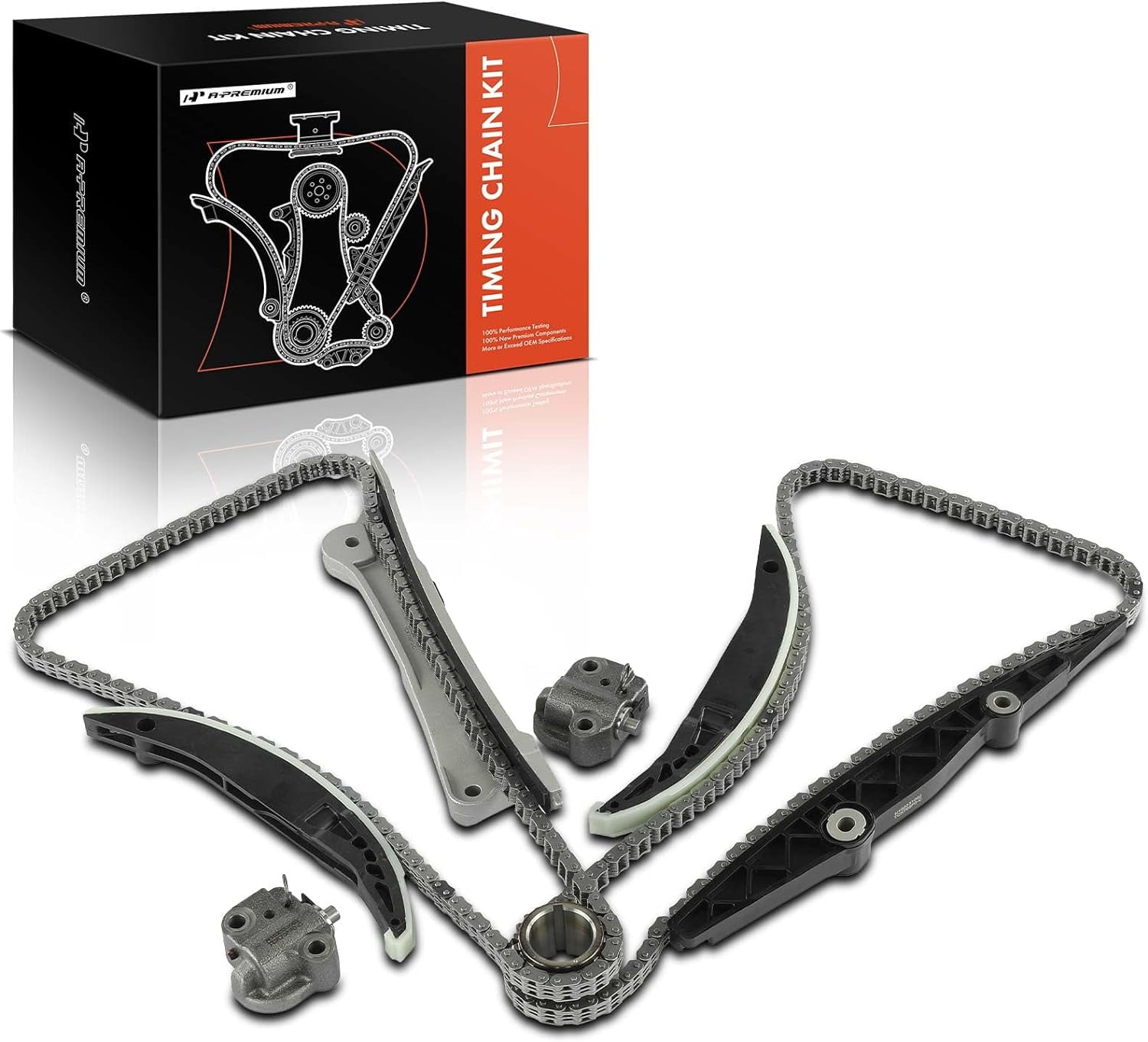 A Premium 9PCS Engine Timing Chain Kit W Sprocket Tensioner Guide 